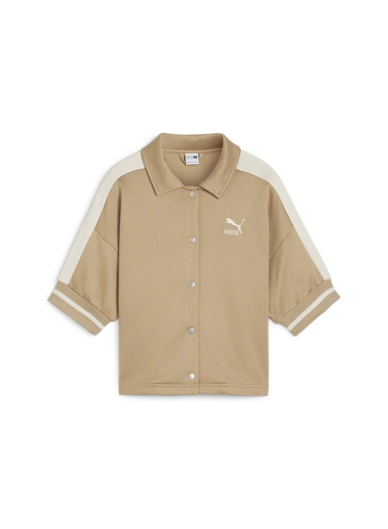 PUMA T7 Track Womens Beige Jacket - Image 1